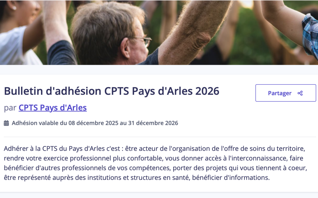 Adhérer à la CPTS en 2026